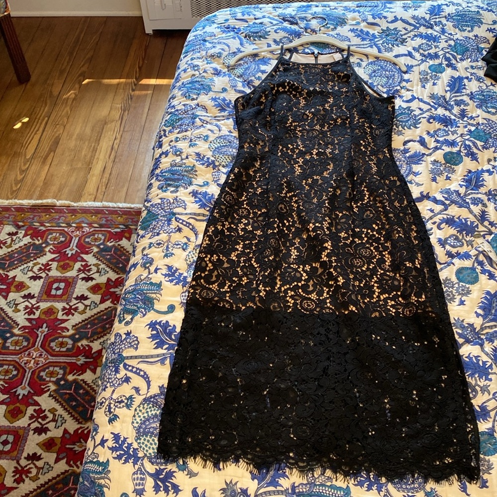 Keepsake lace dress w nude lining size small. Never worn!